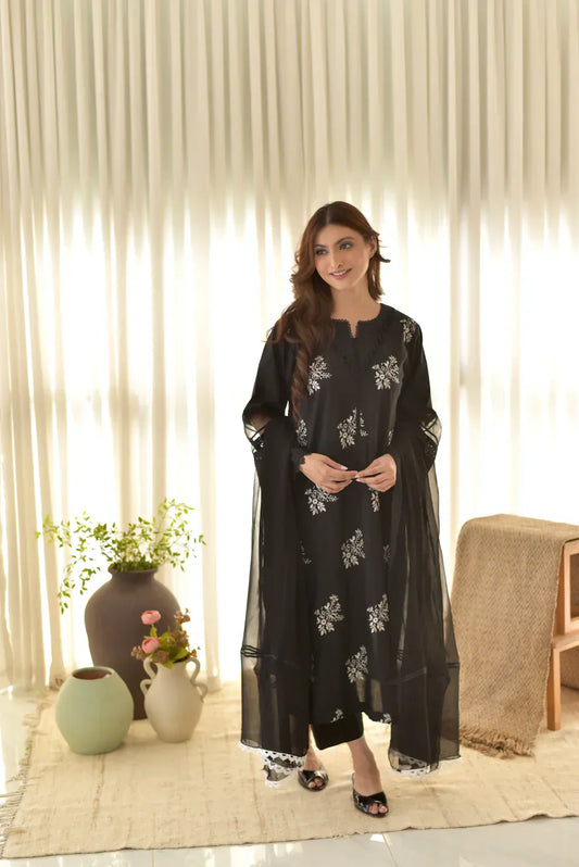 Wafa β Embroidered Stitched Three Piece