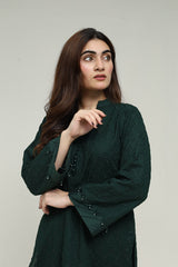 Emerald Essence – Stitched Chikankari Lawn 2 Piece