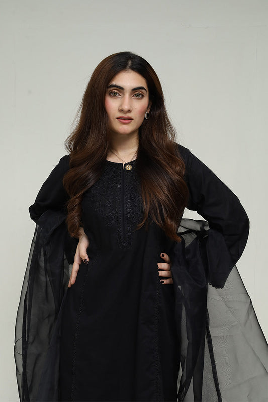 Midnight Charm β Stitched Embroidered Lawn 3 Piece