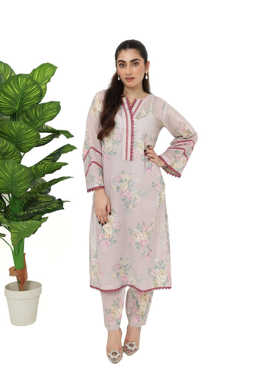 Blush Garden β Stitched Printed Lawn 2 Piece