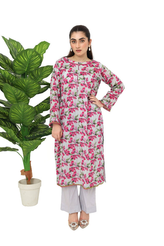 Crimson Flora β Stitched Printed Lawn 2 Piece