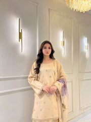 Pearl Dawn Embroidered 3PC