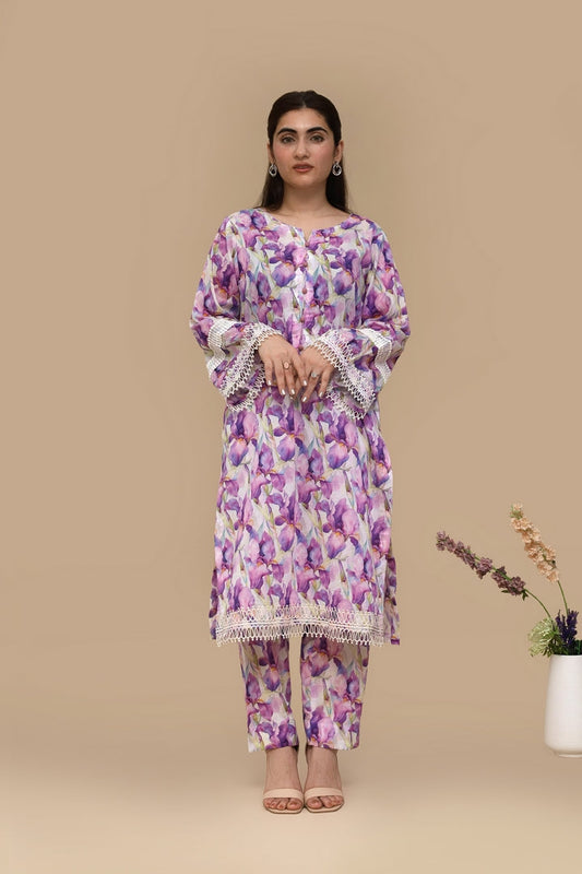 Lavender Haze β Stitched Printed Lawn 2 Piece