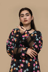 Noir Petals – Stitched Printed Lawn 2 Piece