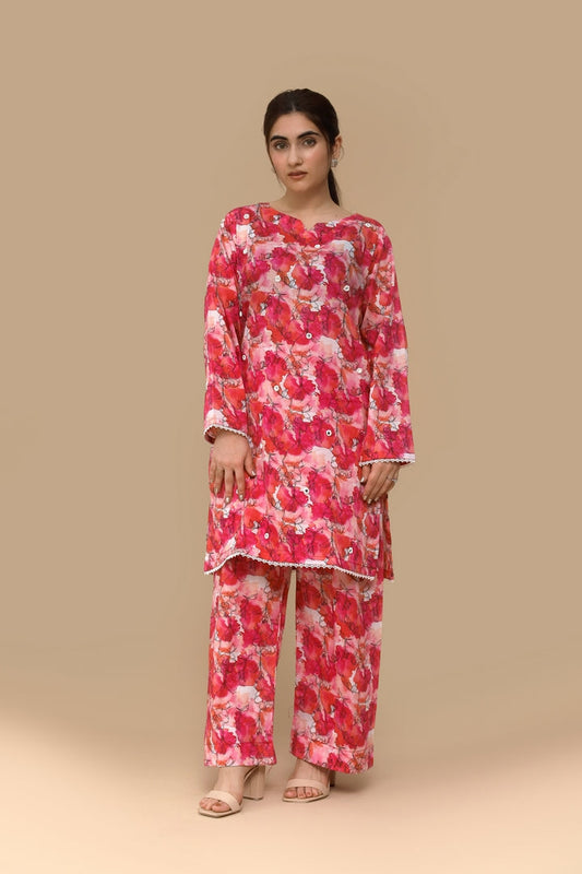 Rose Bloom β Stitched Printed Lawn 2 Piece