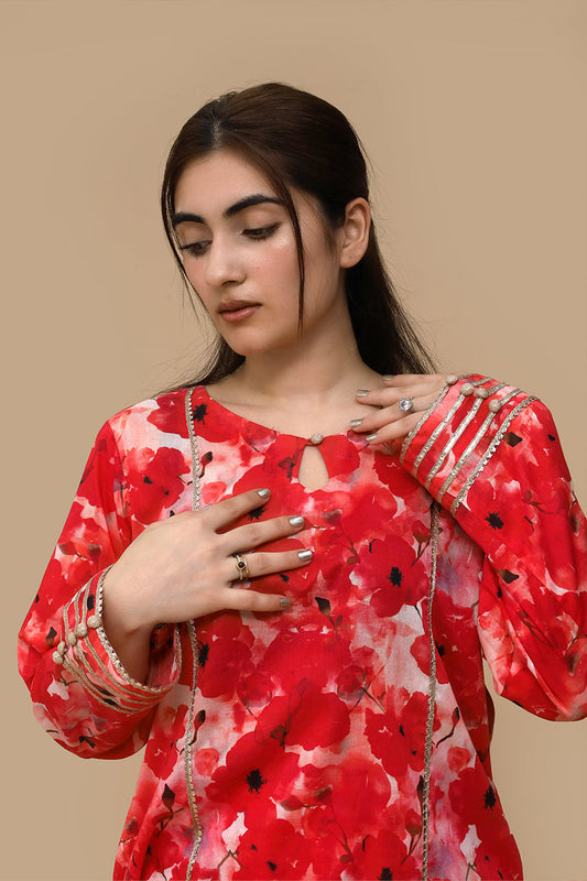 Pastel Meadow – Stitched Printed Lawn 2 Piece