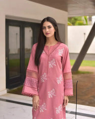 JENIFER Pink Embroidered 3PC